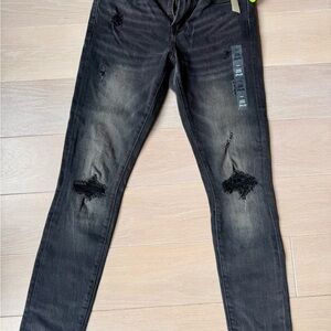 Aeropostale Black/Charcoal Distressed Skinny Jeans 29/32